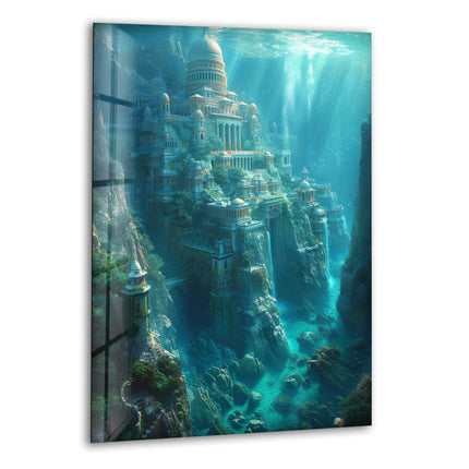 Atlantis Glass Wall Art, picture on glass wall art, photos printed on glass