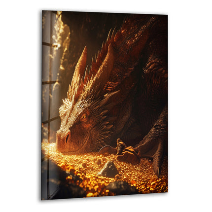 Smaug from The Hobbit Glass Wall Art