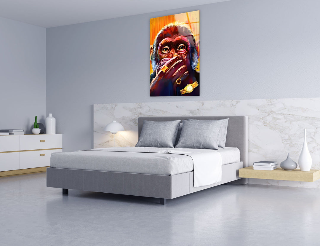 Cool Rich Monkey Glass Wall Art glass image printing, glass prints from photos
