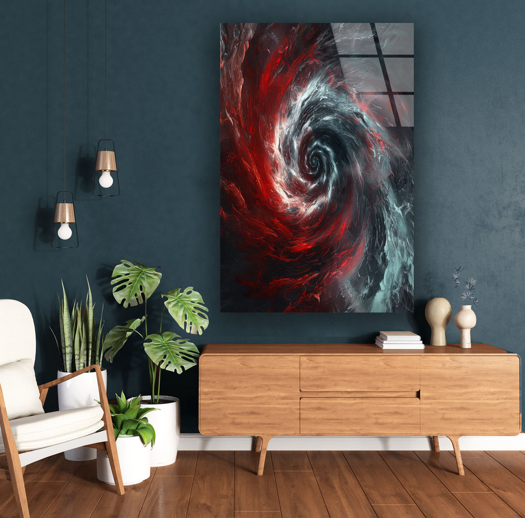 Black Hole Vortex Glass Wall Art