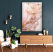 Abstract Rose Gold Alcohol ink Glass Wall Art artdesigna 