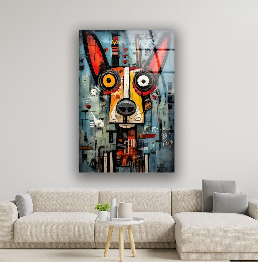 Dog From Tools Glass Wall Art photo print on glass, prints on glass wall art
