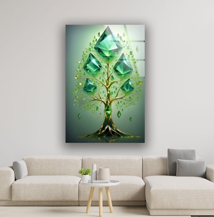 Emerald Tree Glass Wall Art art glass wall art, glass wall art pictures
