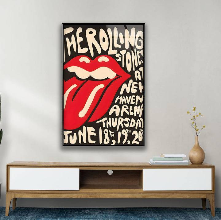 Red Lips Art Glass Wall Art custom glass photo prints, large glass prints
