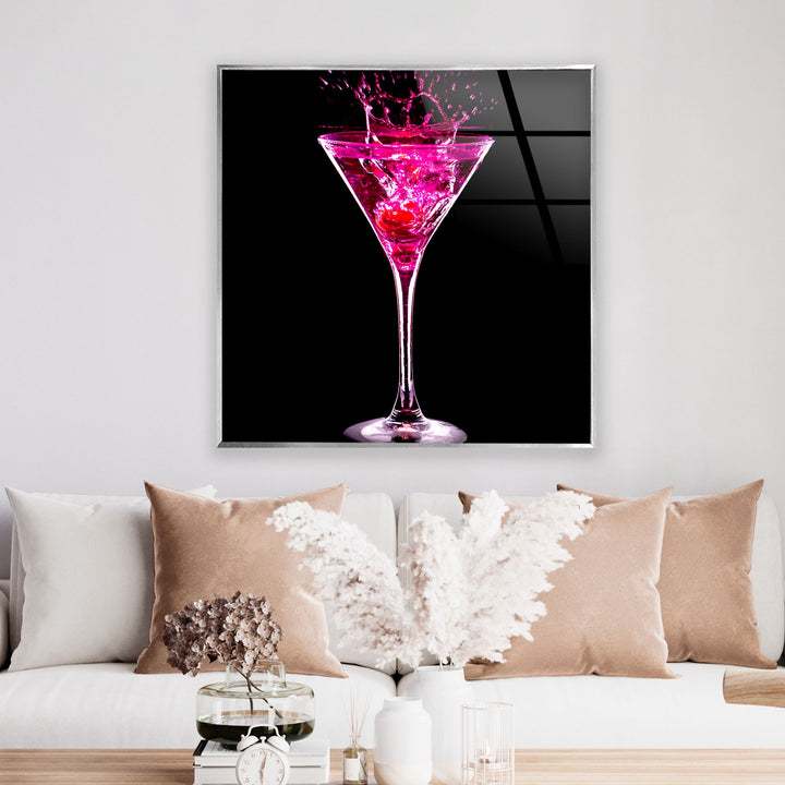 Alcoholic Cocktail Glass Wall Art, glass image printing, glass prints from photos