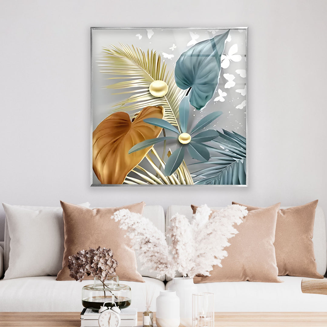 Boheme Art Flower Glass Wall Art photo print on glass, prints on glass wall art