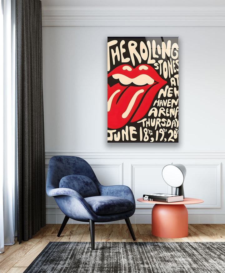 Red Lips Art Glass Wall Art custom glass pictures, glass art prints
