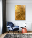 Abstract Gold Geometric artdesigna Glass Wall Art