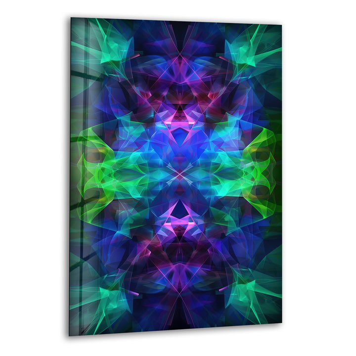 Neon Kaleydoskop Glass Wall Art