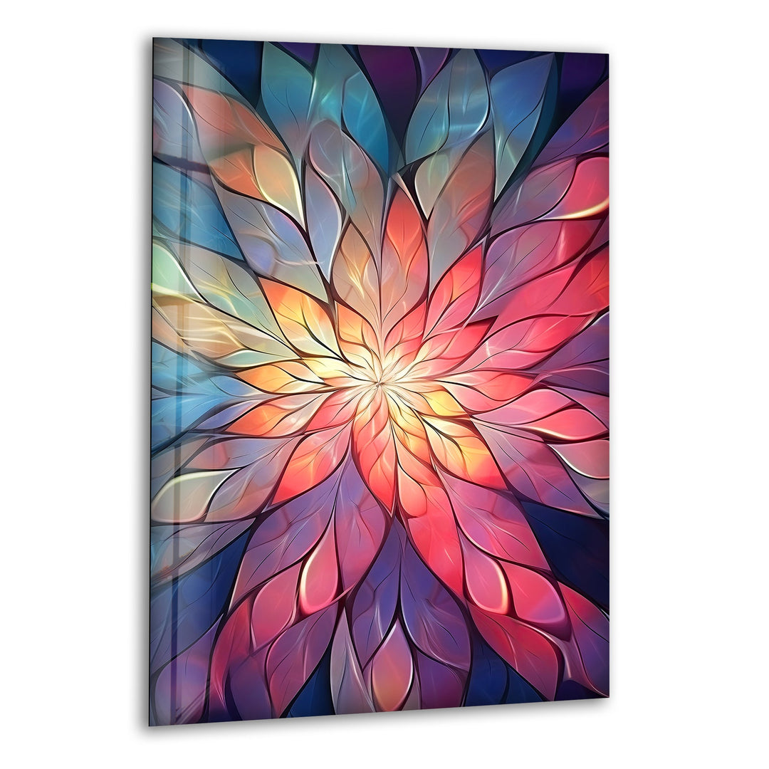 Vivid Pink Flower Glass Wall Art picture on glass wall art, photos printed on glass