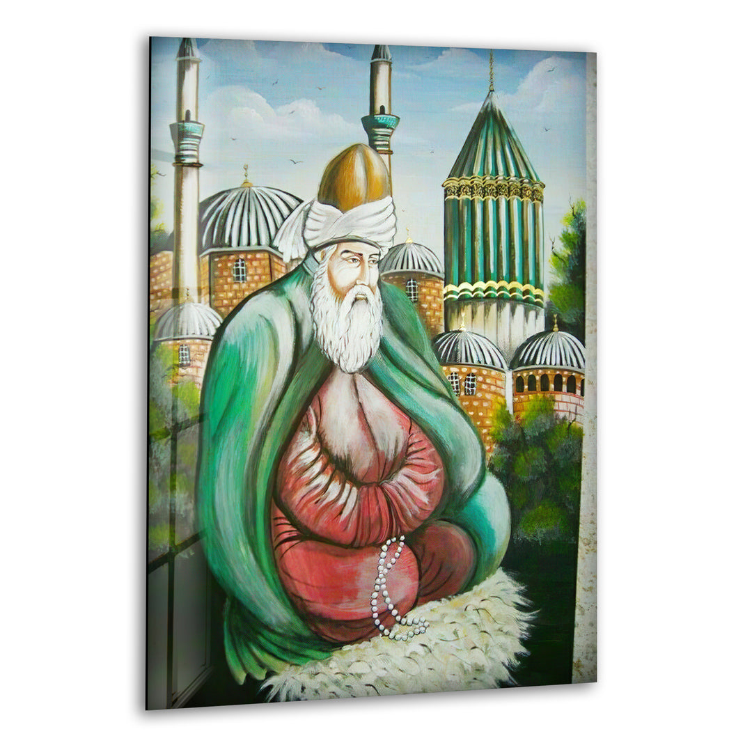 Rumi Mevlana Glass Photo Prints for Wall