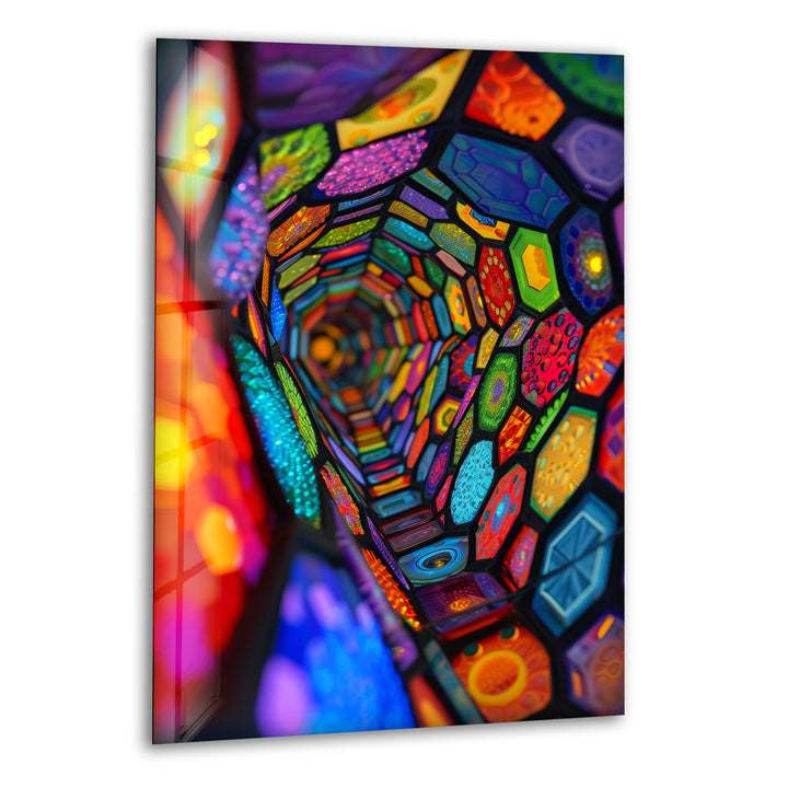 Ethnic Patterned Swirl Glass Wall Art custom glass photo prints, large glass prints