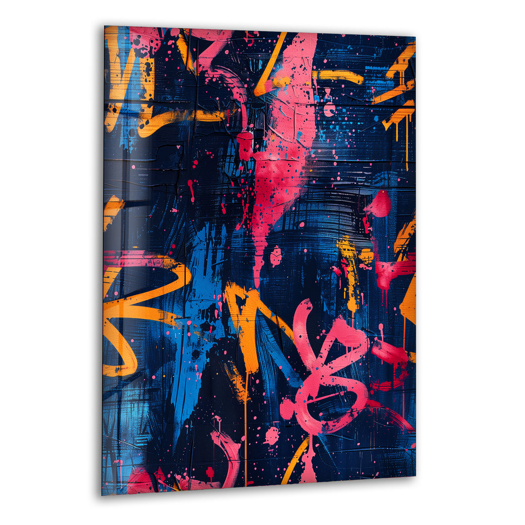 Blue Street Graffiti Cool Art Prints & Glass Photo