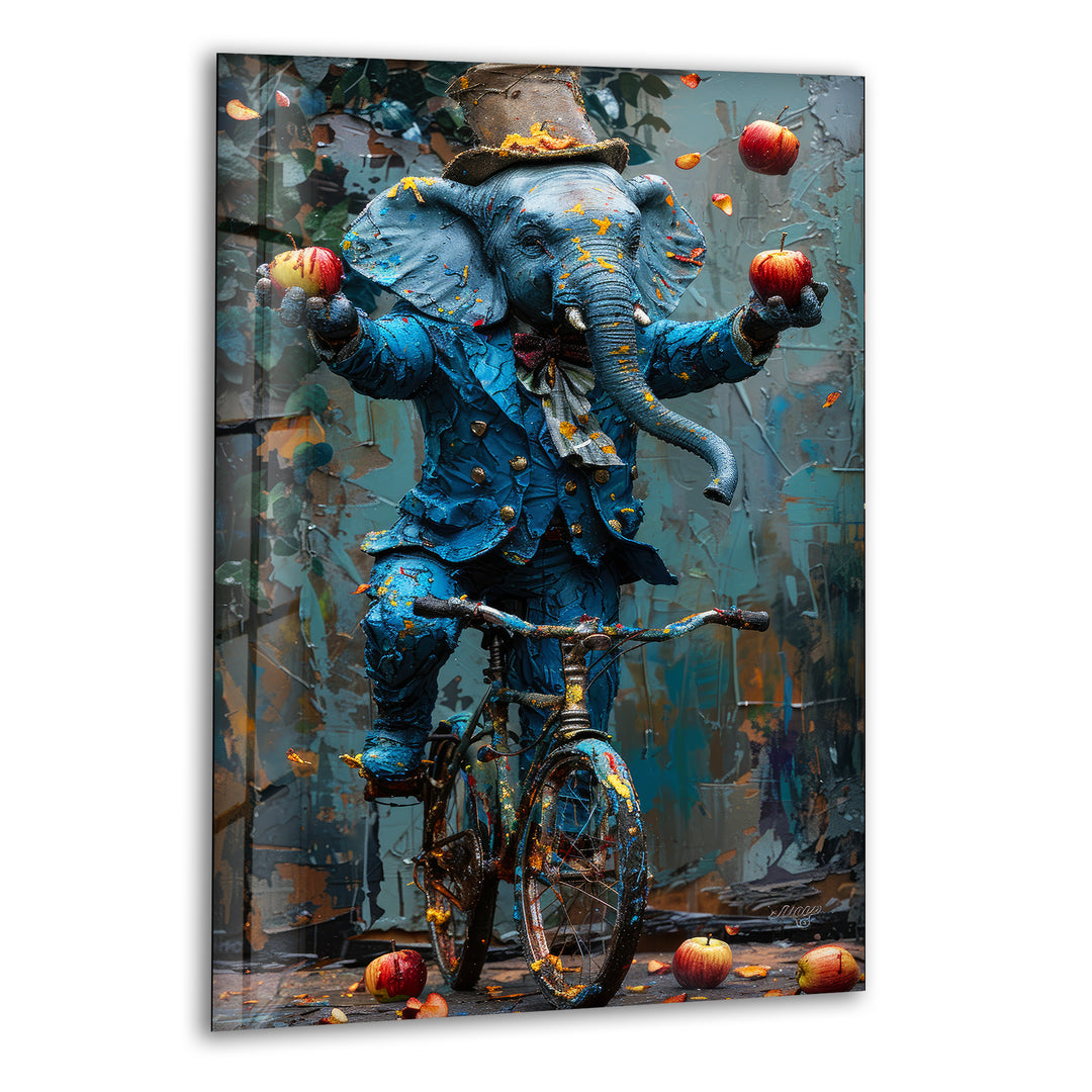 Circus Elephant Glass Wall Art glass photo prints, glass picture prints