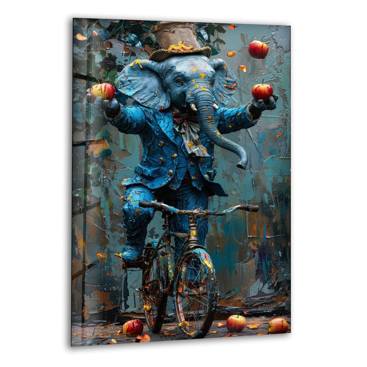 Circus Elephant Glass Wall Art glass photo prints, glass picture prints