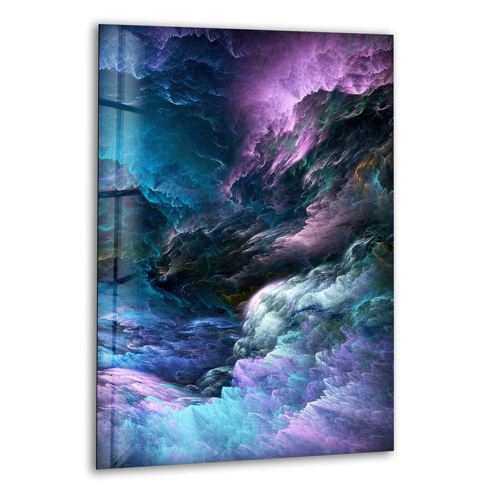 Purple Clouds Abstract Glass Wall Art art glass wall art, glass wall art pictures
