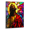 Colorful Portrait Of Jesus Glass Wall Pictures