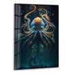 Underwater Blue Octopus Glass Wall Art print picture on glass,Tempered Glass Wall Art