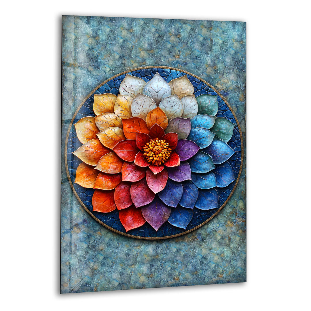 Colorful Floral Glass Wall Art, print picture on glass, Tempered Glass Wall Art