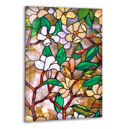 Leaves Stained Glass Wall Art