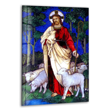 Christian Jesus Cross Glass Wall Art