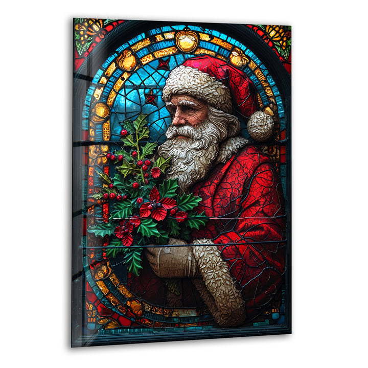 Santa Claus Noel Glass Wall Art