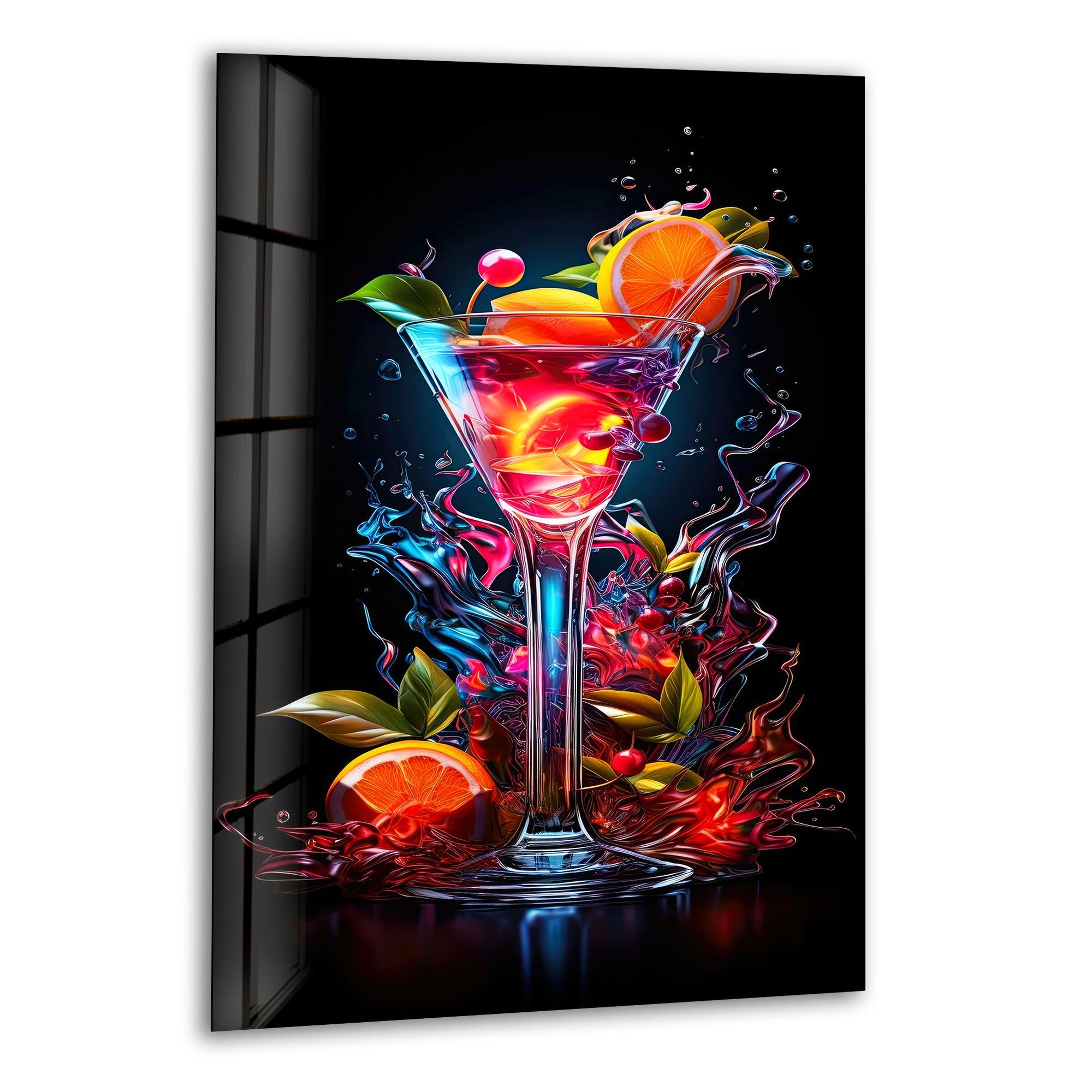 Fruit Mix Cocktail Glass Wall Art