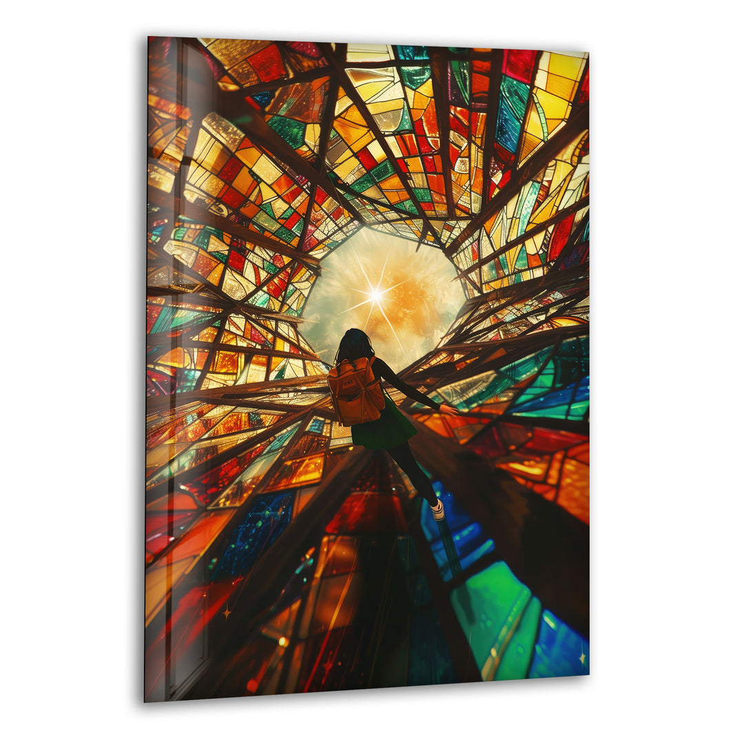 Stained Colored Man Glass Wall Art stained glass wall art, stained glass wall decor