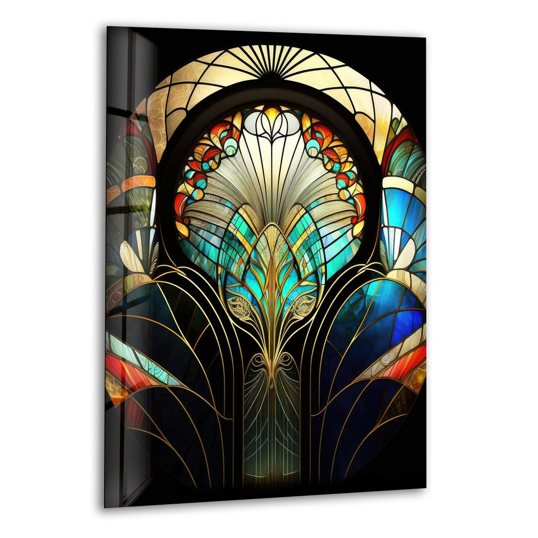 Flower Design Stained Glass Wall Art art glass wall art, glass wall art pictures