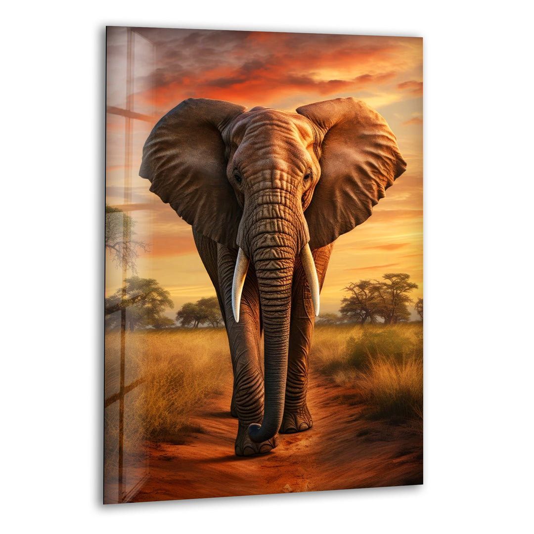 African Elephant Glass Wall Art glass photo prints, glass picture prints