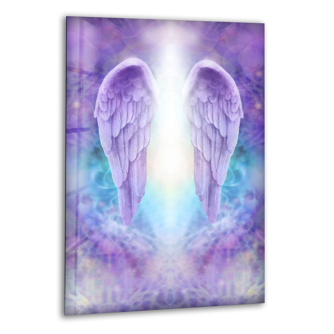 Purple Angel Wings Cool Art Prints & Tempered Glass Art