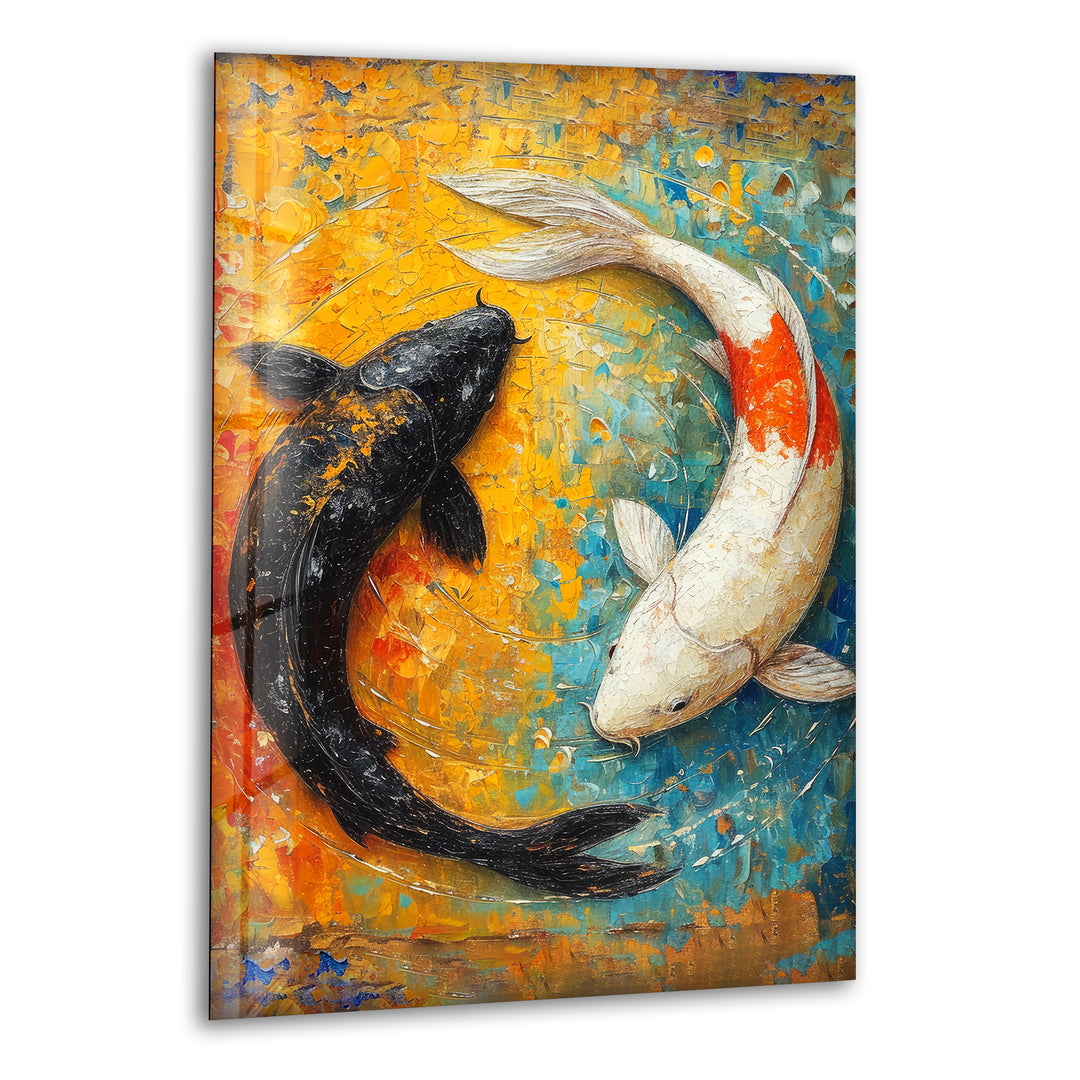 Yin Yang Fish Glass Picture Prints & Cool Wall Art