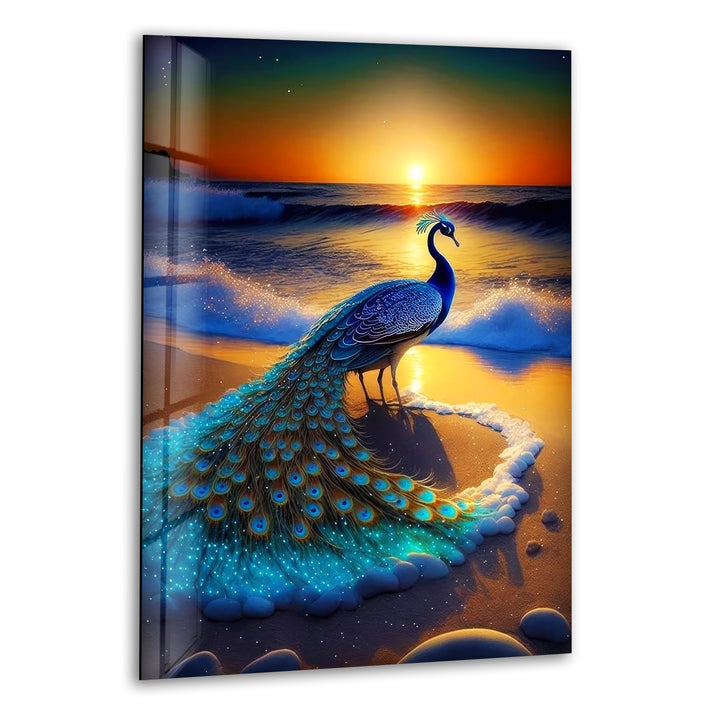 Colorful Peacock Glass Wall Art art glass wall art, glass wall art pictures