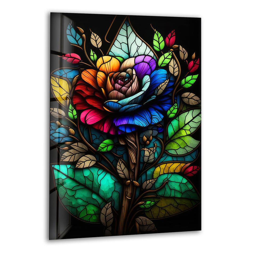 Flower Design Stained Glass Wall Art art glass wall art, glass wall art pictures