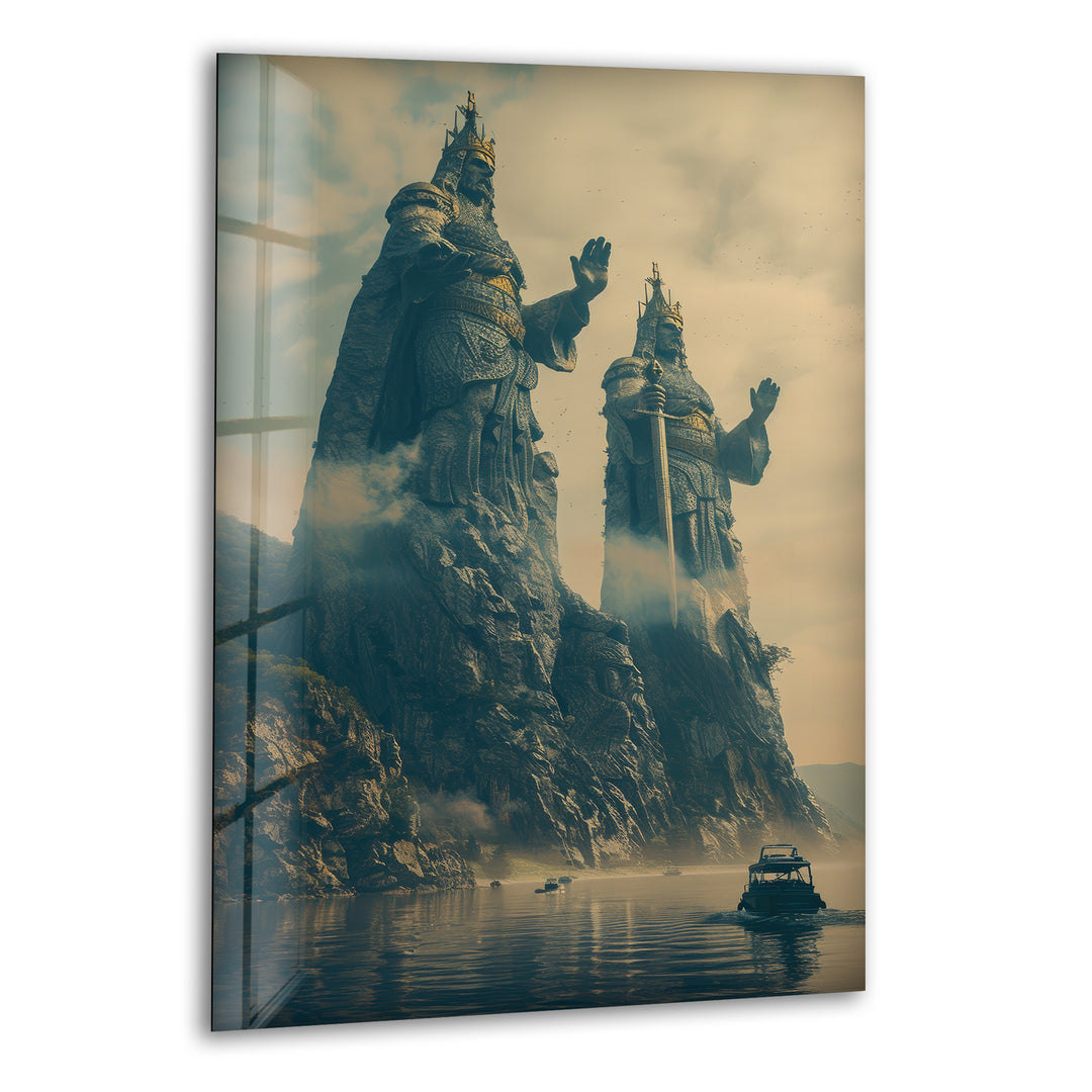 Two Giant Crusader Glass Photo Prints & Cool Abstract