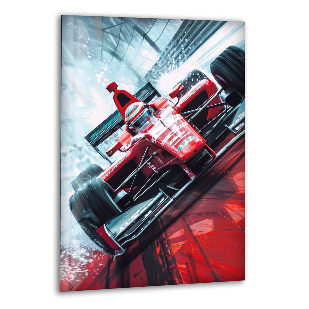 Red Race Car Cool Art Prints & Glass Wall Decor