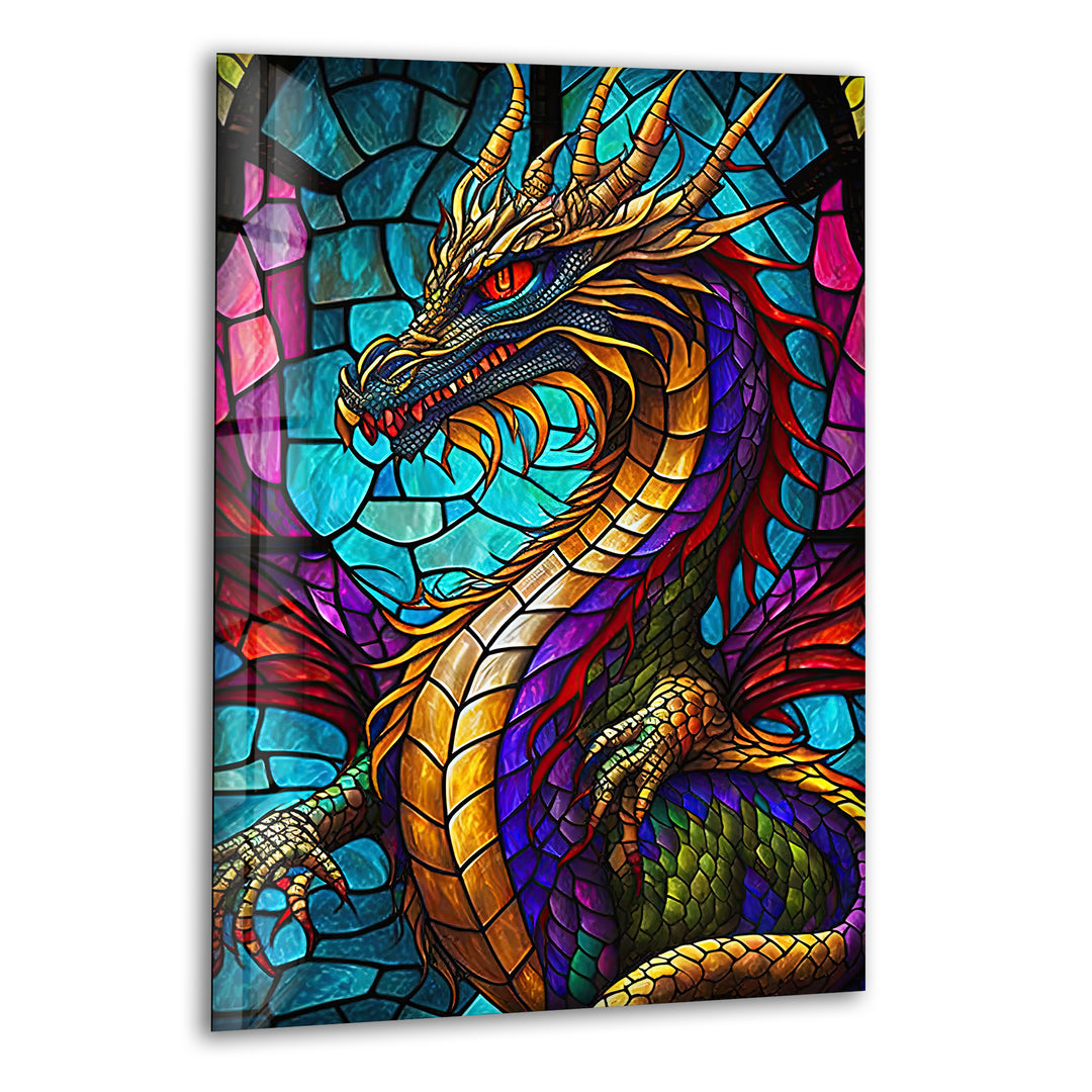 Evil Dragon Glass Wall Artlarge glass photo prints, glass wall photos