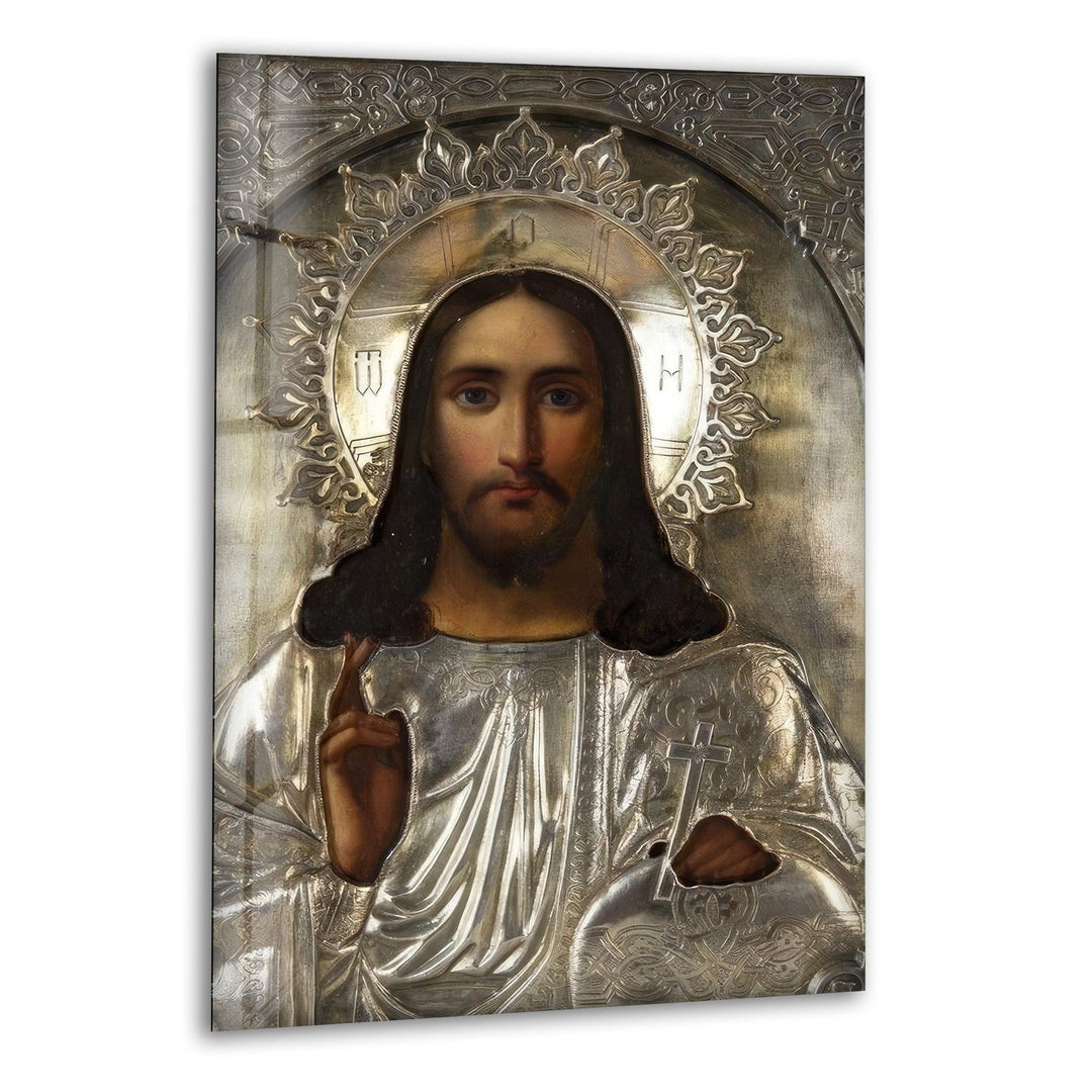 Jesus Portrait Glass Wall Art custom glass pictures, glass art prints
