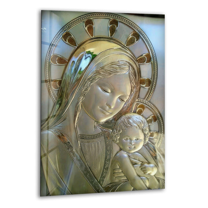 Mom and Child Glass Wall Art print picture on glass, Tempered Glass Wall Art
