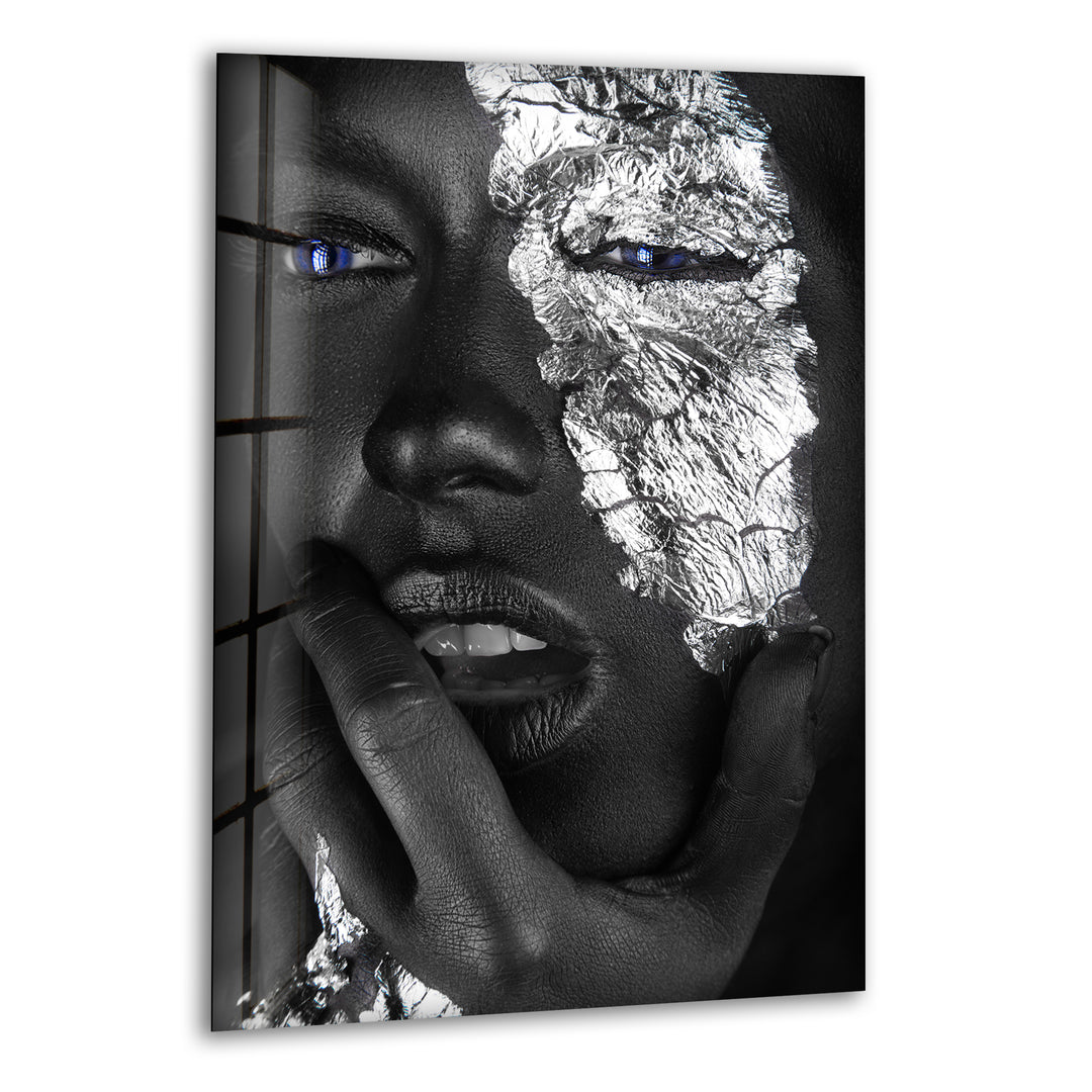 Silver Plated Woman Cool Art Prints & Glass Wall Pictures