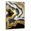 Gold Black Resin Abstract Glass Wall Art