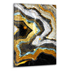 Gold Black Resin Abstract Glass Wall Art