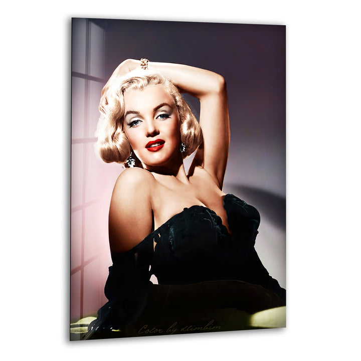 Marilyn Monroe Portrait Glass Wall Art Glass Printing Wall Art, Print photos on glass
