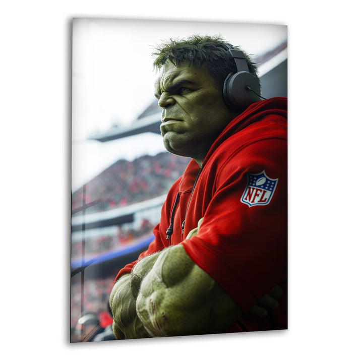 Hulk NFL Glass Wall Art glass image printing, glass prints from photos
