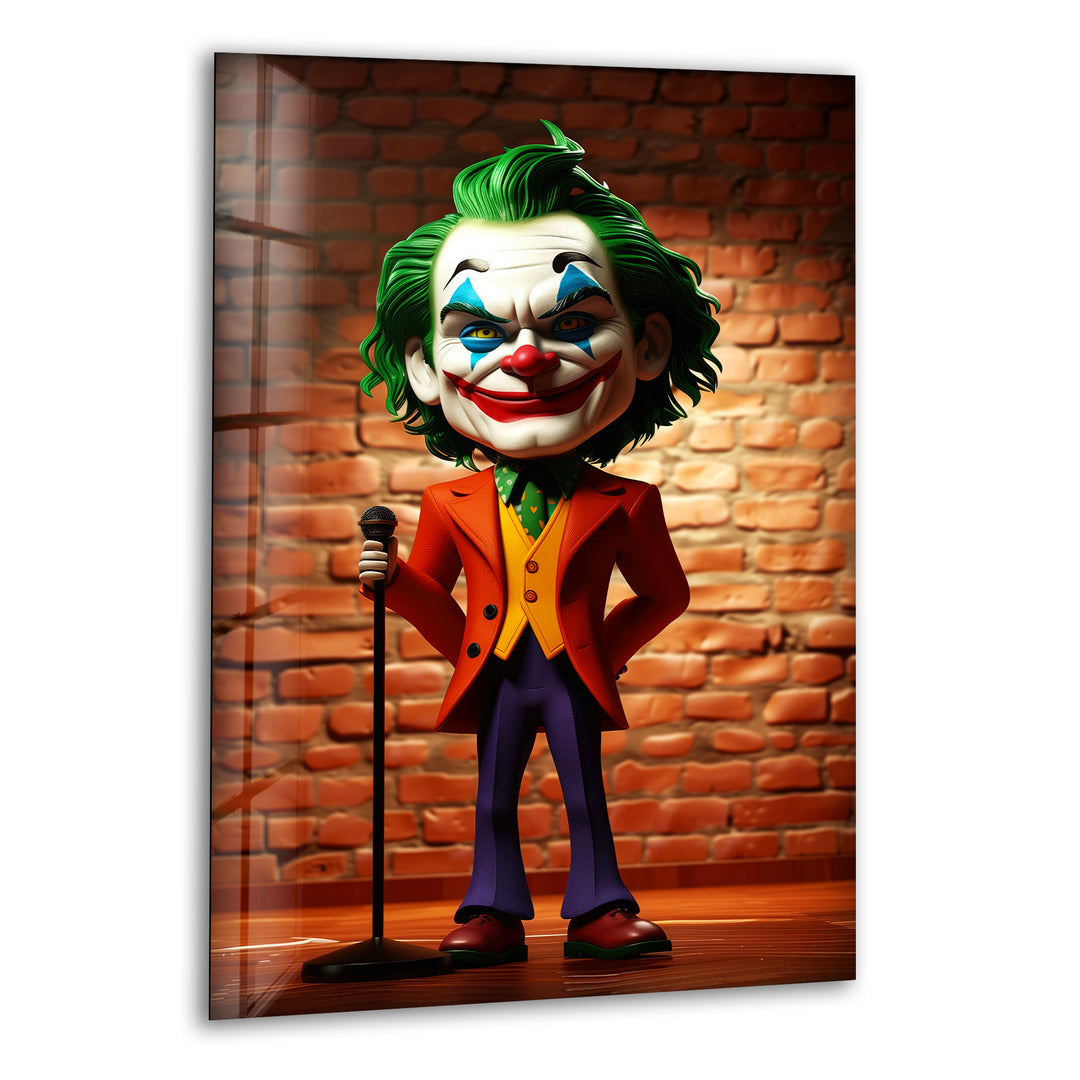 Joker Figurine Glass Wall Art glass photo prints, glass picture prints
