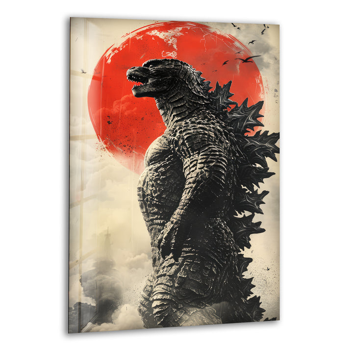 Godzilla Glass Wall Art glass image printing, glass prints from photos
