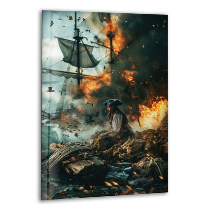 Pirates Of The Caribbean Glass Wall Art, print on glass, glass printed photos