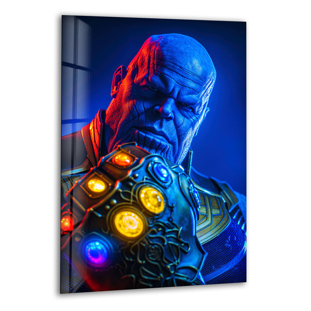 Thanos Infinity Gauntlet Glass Wall Art, print on glass, glass printed photos