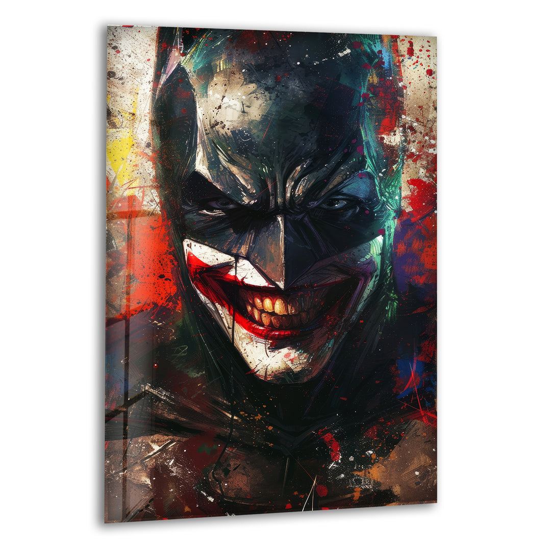 Batman & Joker Smile Glass Wall Art glass photo prints, glass picture prints
