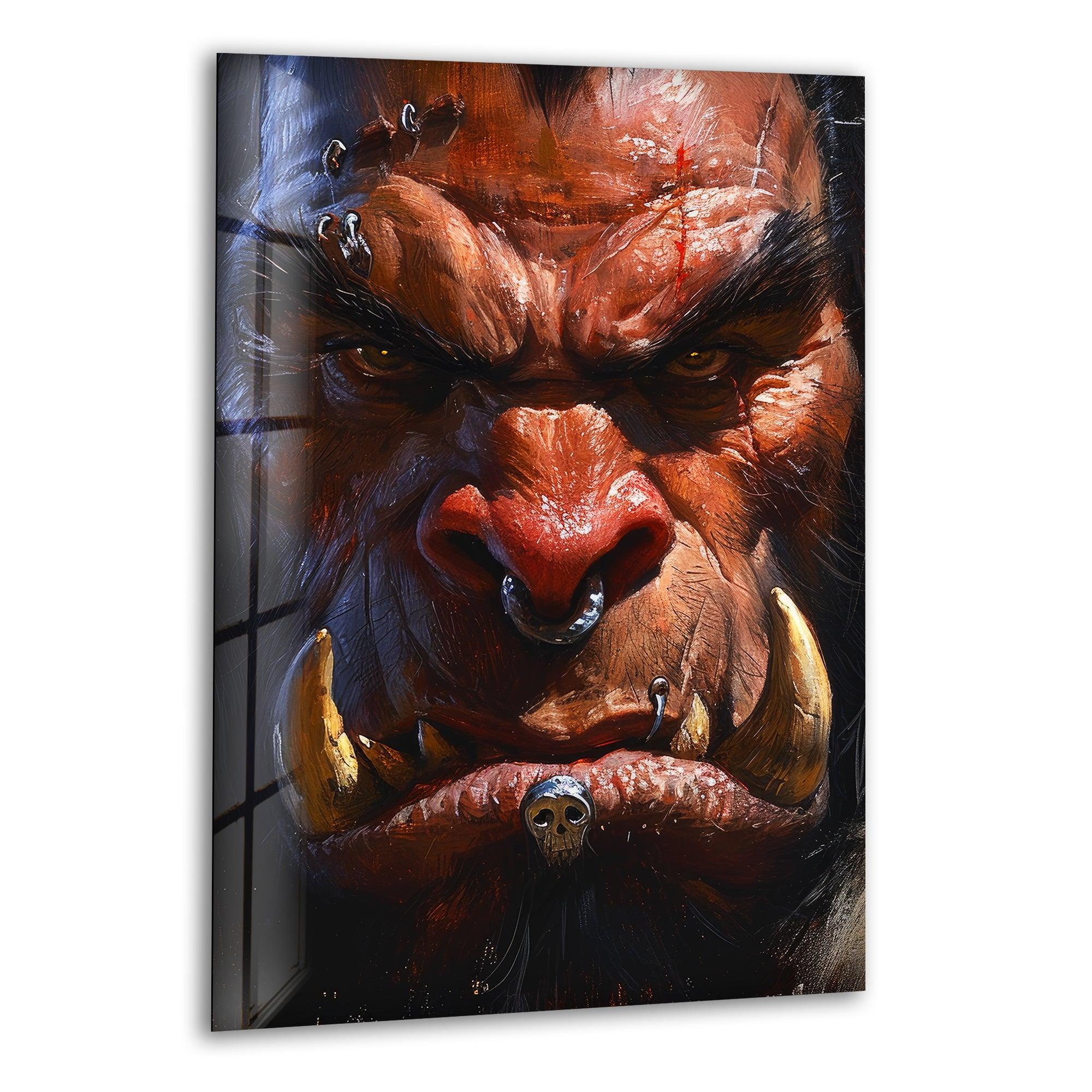 Orc WOW (World of Warcraft) Glass Wall Art art glass wall art, glass wall art pictures
